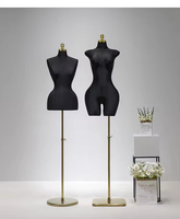 Maniquí de Medio Cuerpo Femenino de Talla Grande con Busto y Cadera Curvos para Exhibición de Vestidos de Novia, Maniquí de Talla Grande