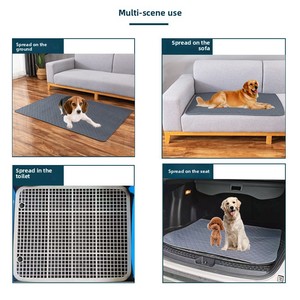 Coussinets de dressage <span class=keywords><strong>pour</strong></span> chiens super absorbants et imperméables à 4 couches, respirants et lavables, avec protection de canapé réutilisable et antidérapante. - Product Image 4