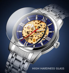 클래식 럭셔리 남성 골드 기계식 방수 손목 시계 또는 쿼츠 시계 - Product Image 2