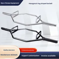 Barre de traction en acier GOREGAIN pour haltères, anneaux hexagonaux, grand trou, usage domestique, fitness professionnel, soulevé de terre, shrugs