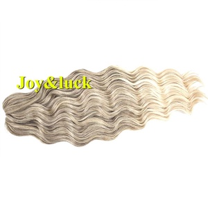 Prix d'usine Cheveux synthétiques à haute température pour tressage au crochet, Ondes profondes lâches, Ondes d'eau, Extensions de cheveux Ombré marron Anna Curl - Product Image 2