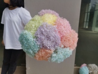 Nouveau produit : Grande taille d'hortensia stabilisé pour décoration de mariage, matériau floral artisanal.