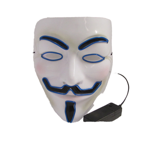 Máscara de Halloween de V de Venganza, de PVC Ligero y Ajustable, con LED, para Disfraces de Terror y Cosplay, con Diseño Transpirable - Product Image 6