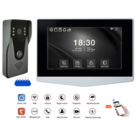 Vidéophone IP 2 fils avec connexion Wi-Fi, sonnette intelligente Tuya, installation DIY, économie de coût, détection de mouvement, capture d'image et enregistrement