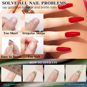 Dài xl xxl xxxl pháp Ba Lê Quan Tài móng tay giả Matte bán Frosted rõ ràng ABS Acrylic Nhân tạo lời khuyên cho Nail Salon nghệ thuật sử dụng - Product Image 2