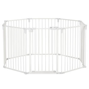 Modern Steel and Iron <b>Pet</b> <b>Playpen</b> with Animal Pattern Button Closure for Cats - Product Image 1