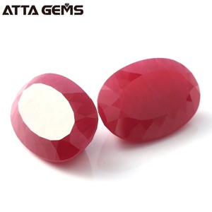 #5 Color duro forma ovalada rubí sintético <span class=keywords><strong>piedra</strong></span> precio por quilate para joyería - Product Image 3