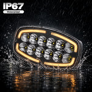 ไฟ LED 9 นิ้วสำหรับงานเสริม ทนทานต่อแรงกระแทก <span class=keywords><strong>12V</strong></span> 24V IP67 กันน้ำ สว่างมาก สำหรับรถบรรทุก รถ SUV รถตู้ รถขับเคลื่อน 4 ล้อ รถออฟโรด - Product Image 4