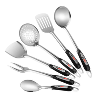 Meilleures ventes : Ensemble d'ustensiles de cuisine 8 pièces en acier inoxydable durable avec poignée en plastique, idéal pour la maison et à prix abordable