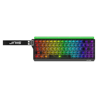 Clavier de jeu mécanique filaire JINMS HERO 68HE, clavier à touches interchangeable à chaud, touches DIY, clavier RGB Esport avec pilote Web, OEM