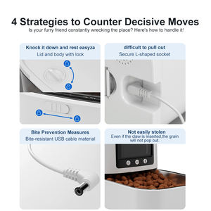 Distributeur automatique de nourriture pour chat intelligent 5L, distributeur automatique de nourriture pour chien, distributeur de nourriture sèche pour chien, contrôle quantitatif programmé par application, distributeur automatique de nourriture pour chat, bol pour animaux de compagnie - Product Image 5