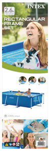 Piscine rectangulaire <span class=keywords><strong>INTEX</strong></span> 28271 en PVC durable, 2,6 m x 1,6 m x 65 cm, avec structure métallique, pour enfants et adultes, pour nouveau-nés - Product Image 4