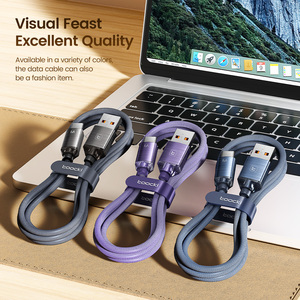 Toocki Hot Bán thông minh USB để Loại C Cáp 6A USB C nhanh chóng sạc cáp 66W USB-C Cáp dữ liệu bện cho Samsung Huawei - Product Image 3