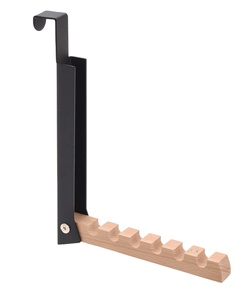 Portable Metal Wood Hooks Organizer Clothes Rack for <b>Coats</b> Hats <b>Robes</b> Towels Over Door Hooks - Product Image 1