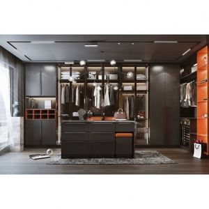 Armoire en bois sur mesure, placard de chambre à coucher, dressing, armoire avec porte en verre, organisateur de rangement, armoires de chambre à coucher - Product Image 1