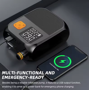 Pompe à air portable rechargeable avec 6 embouts, affichage numérique, <span class=keywords><strong>gonfleur</strong></span> électrique sans fil pour SUP, tente de <span class=keywords><strong>camping</strong></span>, bouée de natation - Product Image 4
