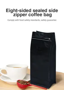 Wholesale Coffee Beans Powder Price Printed Stand Up Zipper Packaging Pouch Plastic Coffee Bag For Daily Use