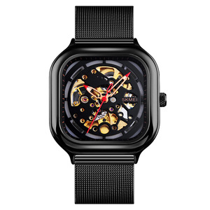 Steel band hollowed-out mechanical watch with 30-meter water resistance for casual use for men - Product Image 2