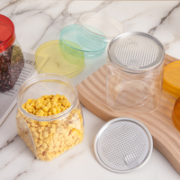 400ml 620ml Chine Conservation du poisson naturel peut vider les bocaux en plastique pour animaux de compagnie avec couvercle à décoller pour la mise en conserve de biscuits alimentaires