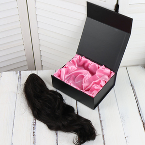 Custom Gold Foil Embossed Folding Clamshell Magnetic Wig Packaging New Paperboard Gift <b>Box</b> <b>Storage</b> Gift - Product Image 3