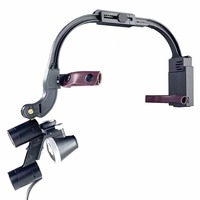 Loupe binoculaire dentaire 2,5x 3,5x pour lunettes, loupe chirurgicale dentaire avec éclairage frontal LED