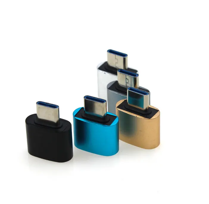 Harga Lebih Murah Paduan Aluminium Perumahan USB C Male Ke USB 3.0 Perempuan Converter Tipe C OTG Adaptor untuk Ponsel Tablet dan Laptop