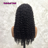 Perruque sans colle 7x5 Water Wave en cheveux humains, pré-épilée, avec fermeture frontale en dentelle, cheveux brésiliens naturels vierges non traités, perruque sans colle