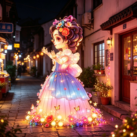 Feenhafte Prinzessinnen-Figuren-Laternen: Wunderschöne Cartoon-Charakter-Lichter für Einkaufszentren, Freizeitparks und Tourismuszonen