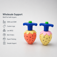 Jouet sensoriel anti-stress coloré en forme de fraise à presser pour enfants, idéal pour les fêtes, avec logo personnalisé OEM