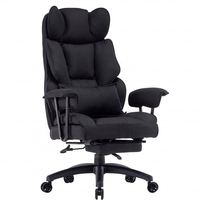 Fauteuil de bureau inclinable JOHOOFURNITURE en tissu avec repose-pieds, mousse haute densité, noir, blanc, marron, Sillas De Oficina