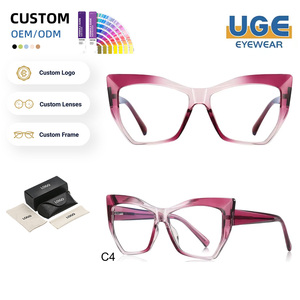 Nuovi <span class=keywords><strong>Occhiali</strong></span> <span class=keywords><strong>da</strong></span> <span class=keywords><strong>Vista</strong></span> Trendy Personalizzati con Montatura Spessa per Donne, Montature Cat Eye, <span class=keywords><strong>Occhiali</strong></span> con Lenti Anti Luce Blu - Product Image 1