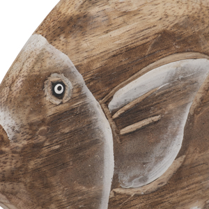 Statuetta di Pesce in Legno Intagliata a Mano in Legno di Albasia, Decorazione Costiera per Casa, Ufficio, Bagno, Esposizione su Mensola - Product Image 5