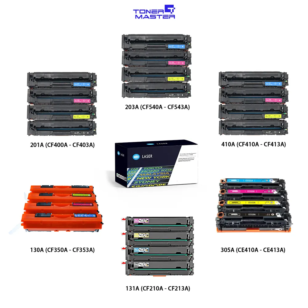 Professional Color Toner Cartridge Factory 131A 126A 130A 125A 305A 202A 205A 410A 201A 203A Toner Cartridge For HP