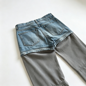 Jeans de Hombre 2026, 14oz, Azul Medio, Lavado, Estilo Vintage, Corte <span class=keywords><strong>Bootcut</strong></span>, Desgastado - Product Image 4