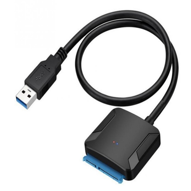 USB 3.0 to SATA Cable SATA III Hard Drive Adapter Converter for 2.5" 3.5" SSD HDD Hard Drive Disk With 12V/2A Power Adapter