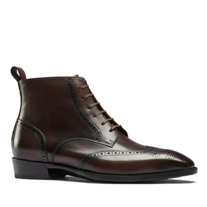 <span class=keywords><strong>Botas</strong></span> de Tobillo para Hombre Estilo Británico Retro, de Cuero Genuino con Costuras Ocultas y Suela de Piel de Vaca - Product Image 3