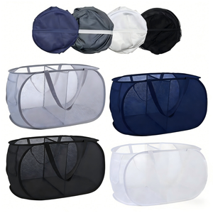 Faltbare Atmungsaktive Netz-Aufbewahrungstasche mit Griffen für Wohnheim, Badezimmer, Spielzeug und Kleidung Organizer-Tasche - Product Image 4