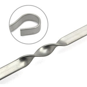 Thép không gỉ BBQ xiên với than tre kim loại <span class=keywords><strong>Kebab</strong></span> xiên với lưới phụ kiện - Product Image 5