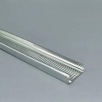 Perfil de acero galvanizado tipo piel de serpiente 35*12mm 4000mm, canal pequeño para techos, listón para proyectos de techos interiores en Tailandia