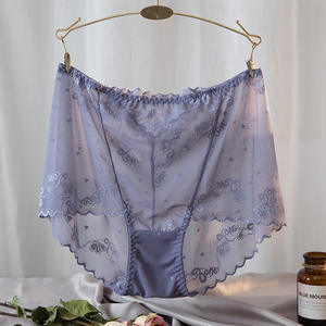 Vrouwen Ondergoed Plus Size Vrouwen Slips Vet Vrouwen Lace Lingerie Ondergoed Transparante Slipje Hipster Nylon + Katoen + Spandex - Product Image 1