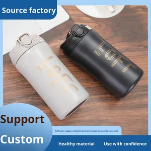 Autumn Winter 316 Stainless Steel Double-layer Vacuum Insulated <b>Large</b> Capacity Boiling Water <b>Safe</b> Travel Mug Portable Straw - Product Image 2