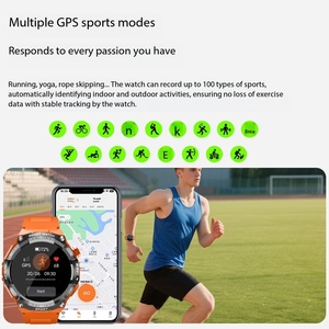 GPS Offline Spraakbesturing Buitenlamp Gezondheidsmonitoring Activiteiten Tracker Smartwatch AMOLED Display 11-30 dagen Batterijduur IPX8 - Product Image 6