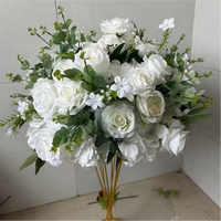 Paarse Kunstbloemenbol Arrangement Bruiloft Tafeldecoratie Zijden Rozen Bloemboeket Tafeldecoratie Evenement Feestdecoratie Benodigdheden
