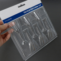 Boîte de rangement pour appâts de pêche personnalisée, emballage de leurres de pêche en forme de coquille, emballage de leurres de pêche en plastique souple