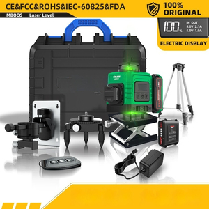 Niveles Láser, <span class=keywords><strong>Nivel</strong></span> Láser Verde de 16 Líneas, Diámetro de la Sonda de 5 mm, Precisión de 2 mm, Autonivelante Ajustable para Bricolaje con 2 Baterías de Iones de Litio - Product Image 3
