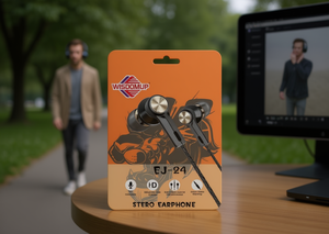 ไวสโมเดิลอัพ EJ-24 หูฟังสเตอริโอแบบใส่ในหู 3.5 มม. แบบมีสายพร้อมไมโครโฟน เสียง HD - Product Image 2