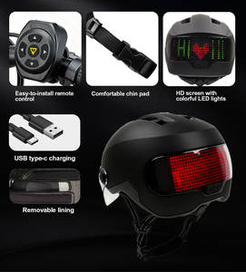 خوذة دراجة هوائية حاصلة على شهادة CE مع شاشة عرض قابلة للإزالة وضوء أمان، خوذة ركوب الدراجات قابلة للتنفس، خوذة للدراجات الكهربائية الحضرية - Product Image 2