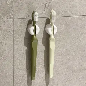 Nuevo soporte para cepillo de dientes con ventosa, gancho multifunción, gancho de almacenamiento de pared para baños y ducha