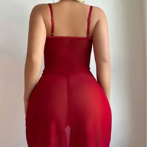 Ensemble de robe longue Maxfree, style européen et américain, lingerie sexy à fleurs, chemises de nuit - Product Image 2