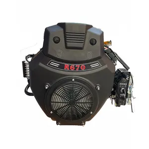 New 670CC 4-Stroke R670D Petrol Machine 2V78 Horizontal Shaft V Twin Cylinder Gasoline Engine for Machinery Repair Shops